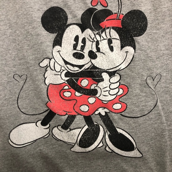 Disney Minnie& Mickey love shirt gray large - Picture 2 of 4